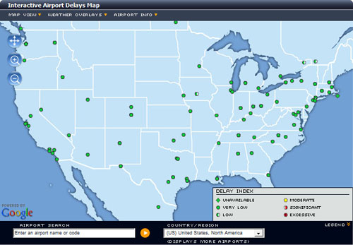 Interactive Airport Delays Map